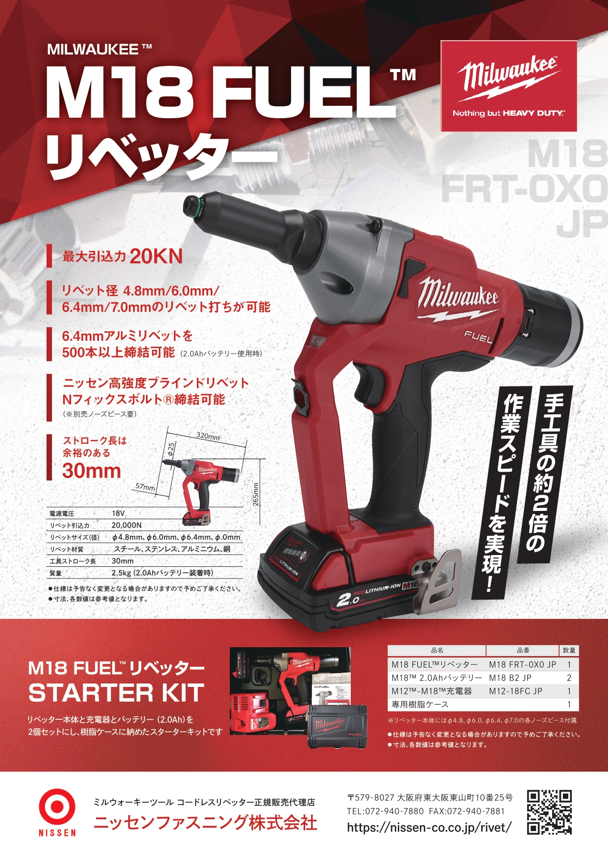 ミルウォーキーツール　リベッター